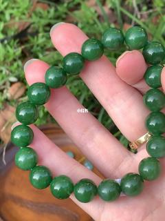 和田玉碧玉12mm加拿大料手串