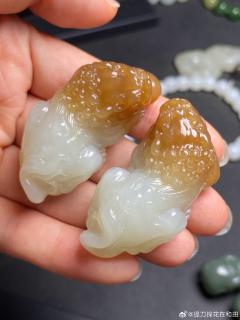 41【和田玉】糖白貔貅吊坠
