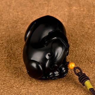 御府 新疆和田玉青玉貔貅把件 369.5克